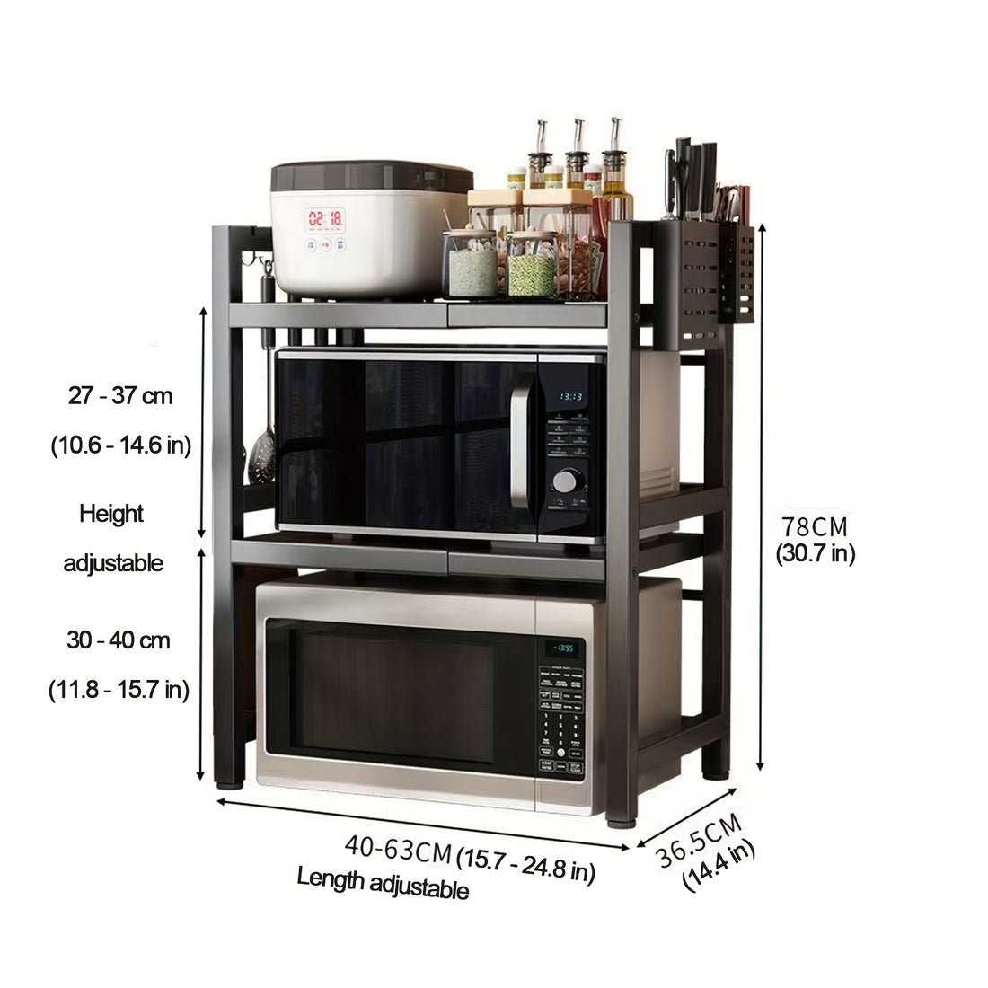 Rack para microondas - Metal envernizado