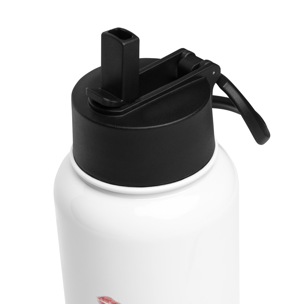 Stainless steel bottle with straw - Kisses