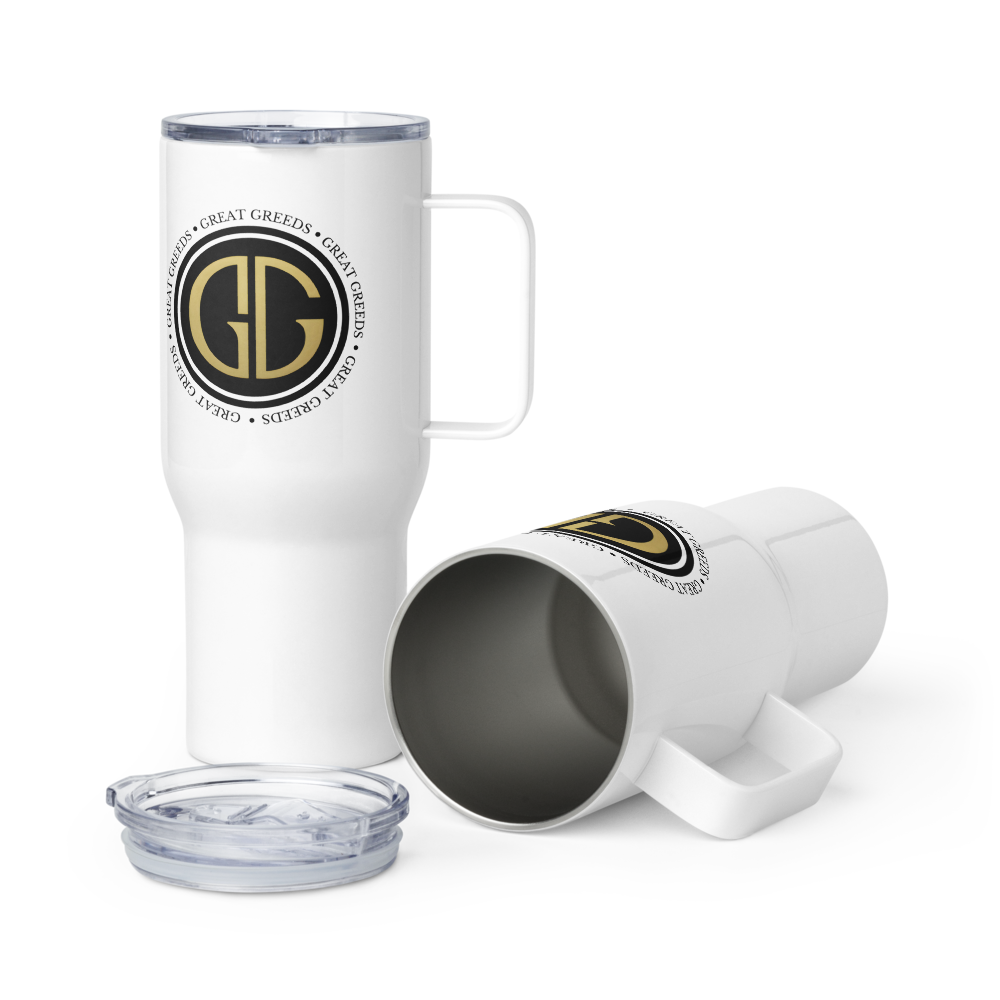 Travel mug with a handle