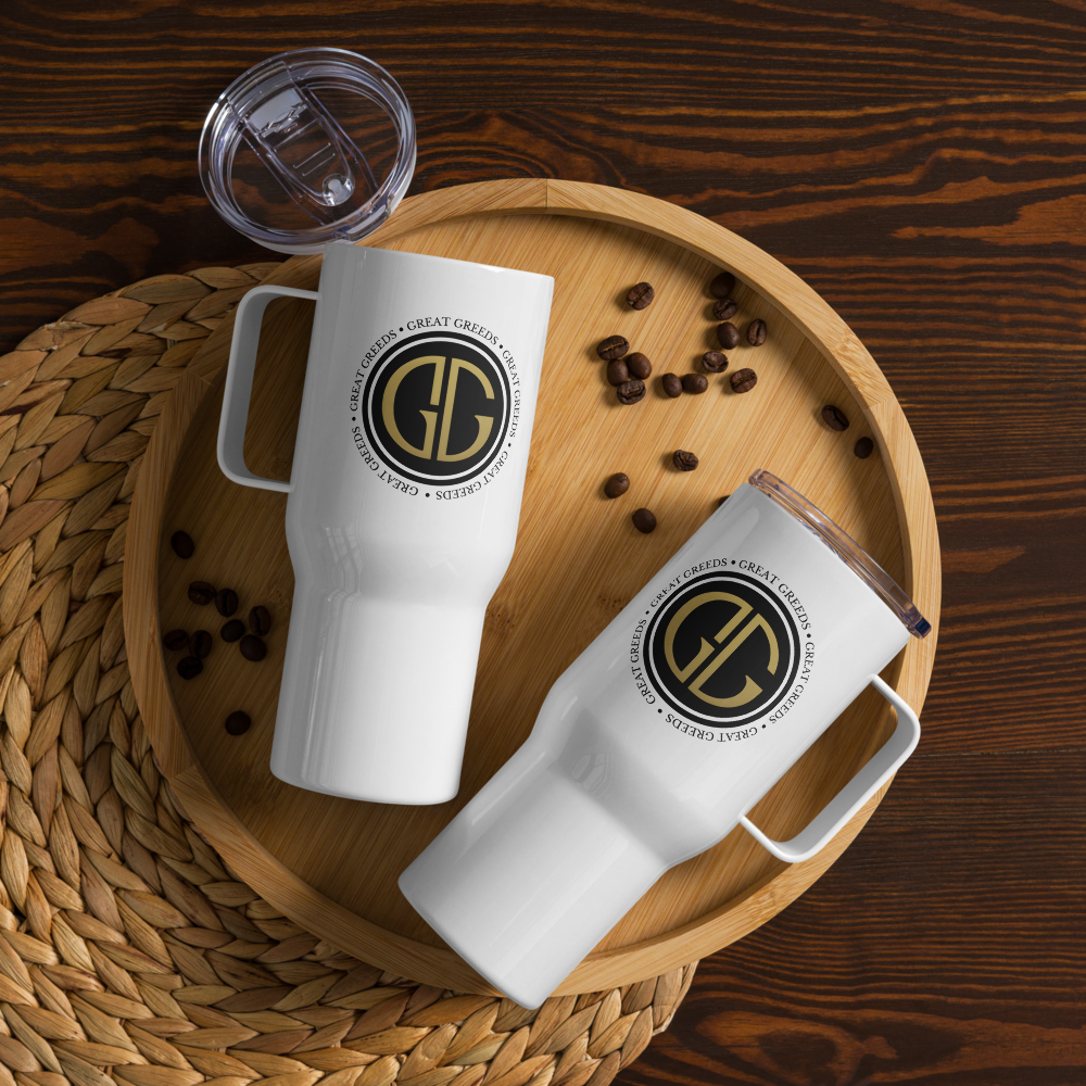 Travel mug with a handle