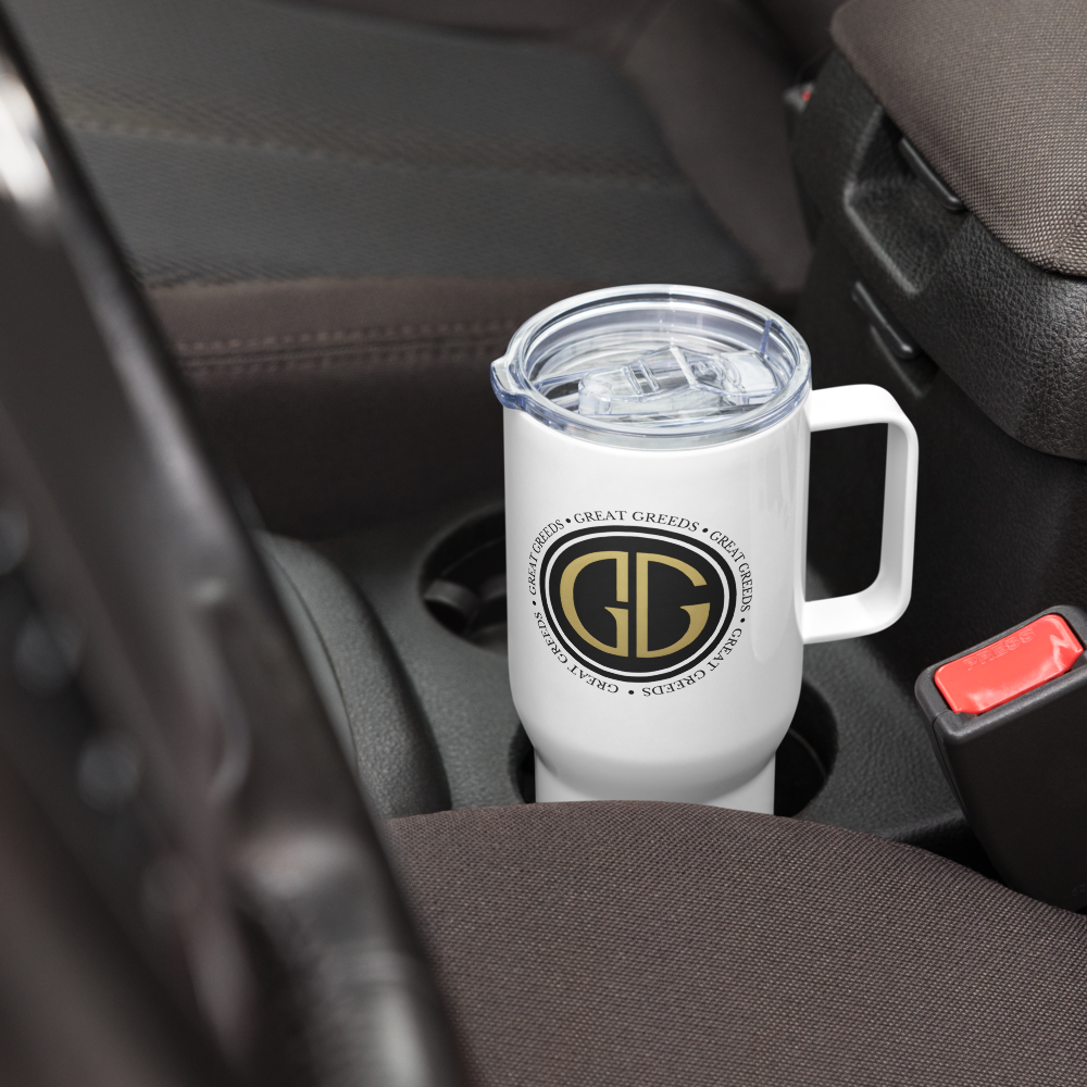 Travel mug with a handle