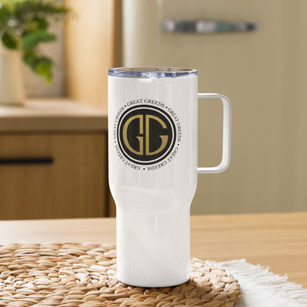 Travel mug with a handle