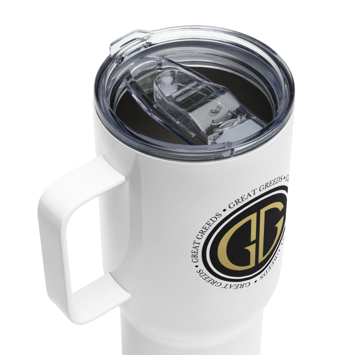 Travel mug with a handle